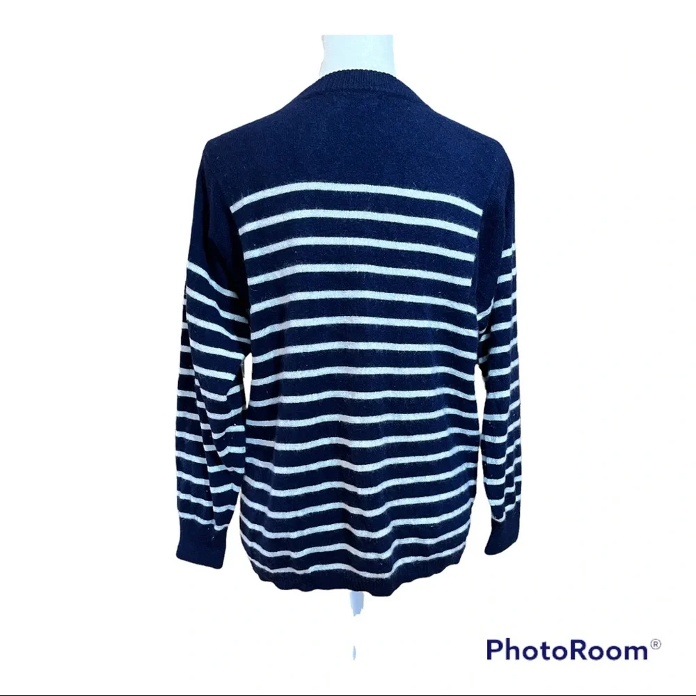 J.Crew Italian Cashmere Striped Sweater Size Small